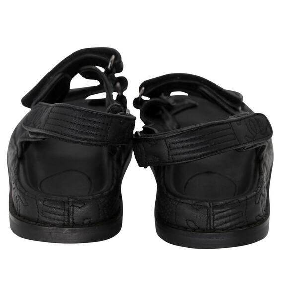 Chanel Chunky Cc Logo Embossed 39 Leather Dad Sandals CC-0525N-0212 - Picture 9 of 11